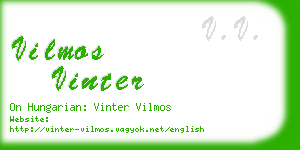 vilmos vinter business card